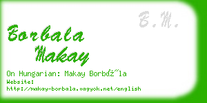 borbala makay business card